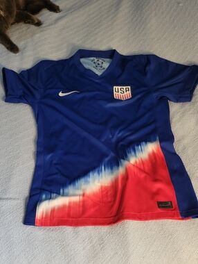 Nike Blue, Red & White USA Short Sleeve Soccer Jersey